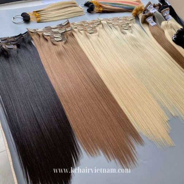 High-Quality-Clip-In-Hair-Extensions-Human-Hair-Wholesale-100%-Remy-Virgin-Hair-Straight-Color