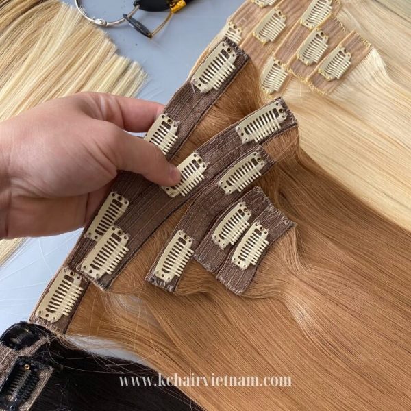 High-Quality-Clip-In-Hair-Extensions-Human-Hair-Wholesale-100%-Remy-Virgin-Hair-Straight-Color