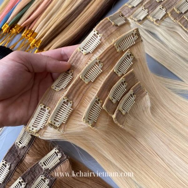 High-Quality-Clip-In-Hair-Extensions-Human-Hair-Wholesale-100%-Remy-Virgin-Hair-Straight-Color